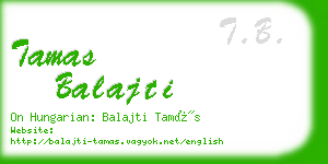 tamas balajti business card